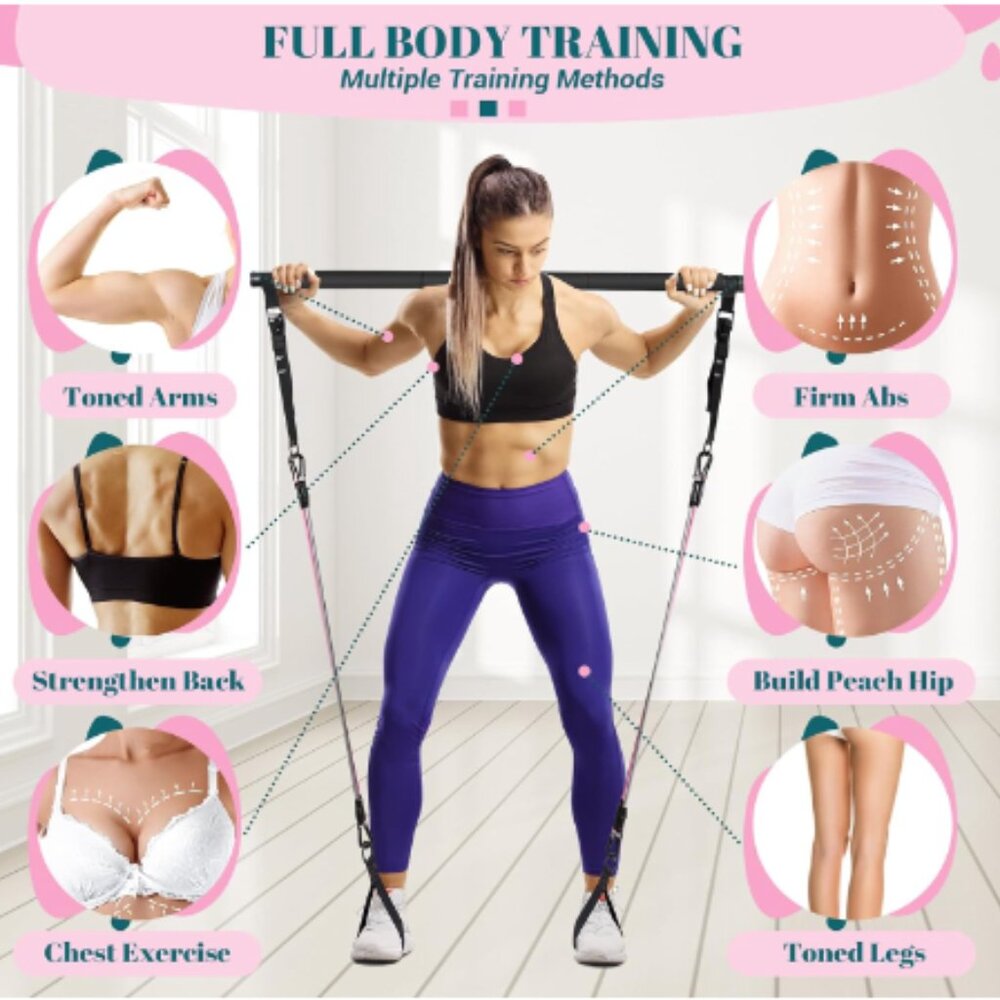 COFOF Pilates Bar Kit (Bar Color is Black)